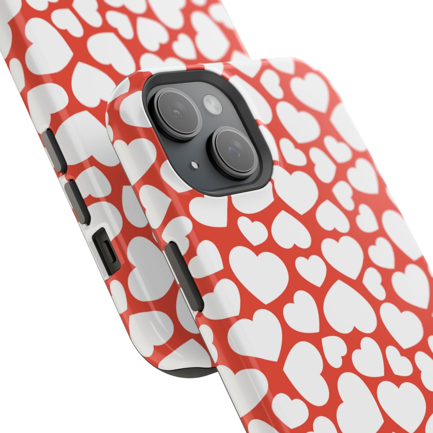 Red & White Heart Pattern MagSafe Case - BOGO Cases