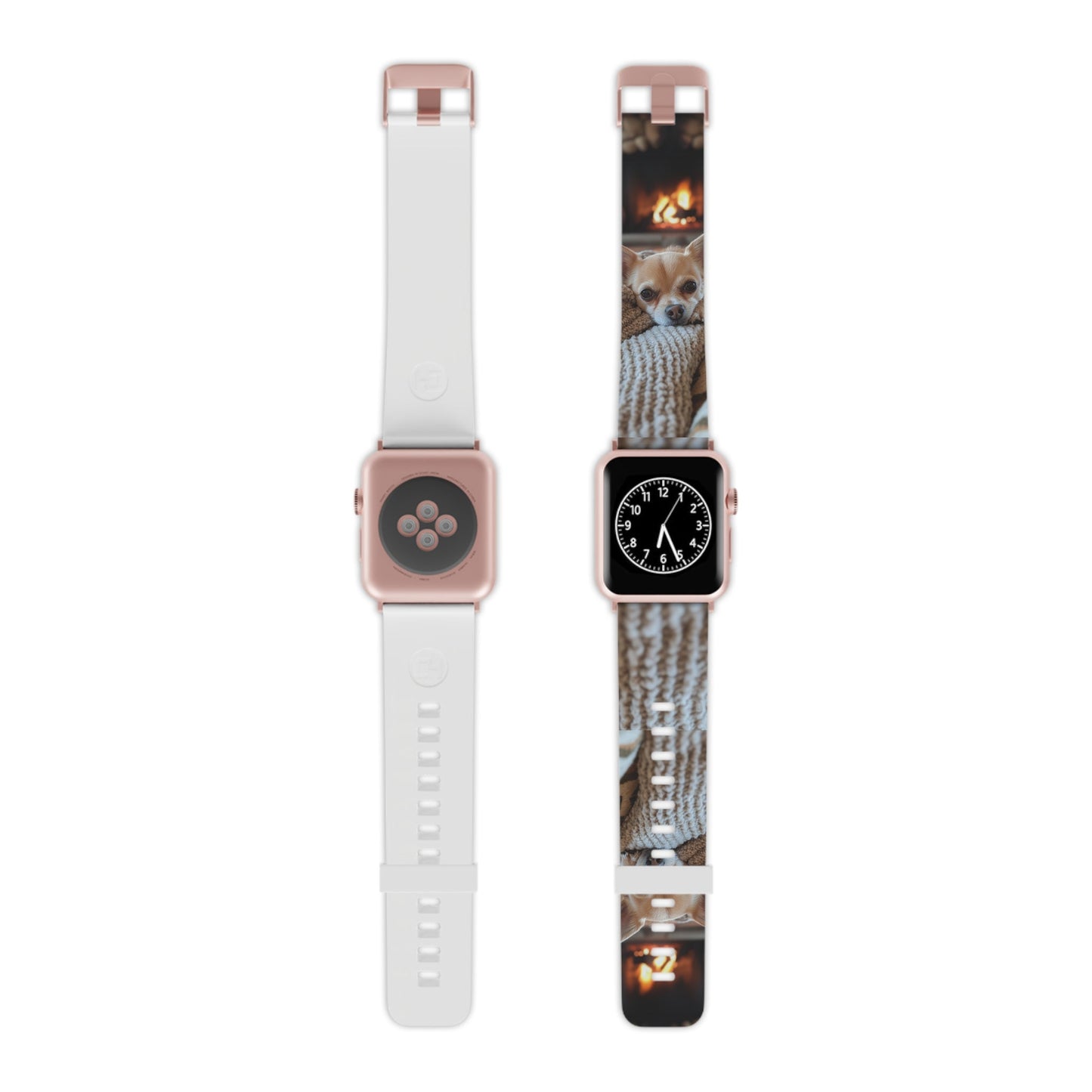 Relaxing Chihuahua by Fireplace Apple Watch Band - BOGO Cases