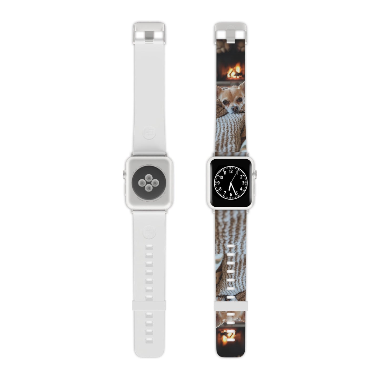 Relaxing Chihuahua by Fireplace Apple Watch Band - BOGO Cases