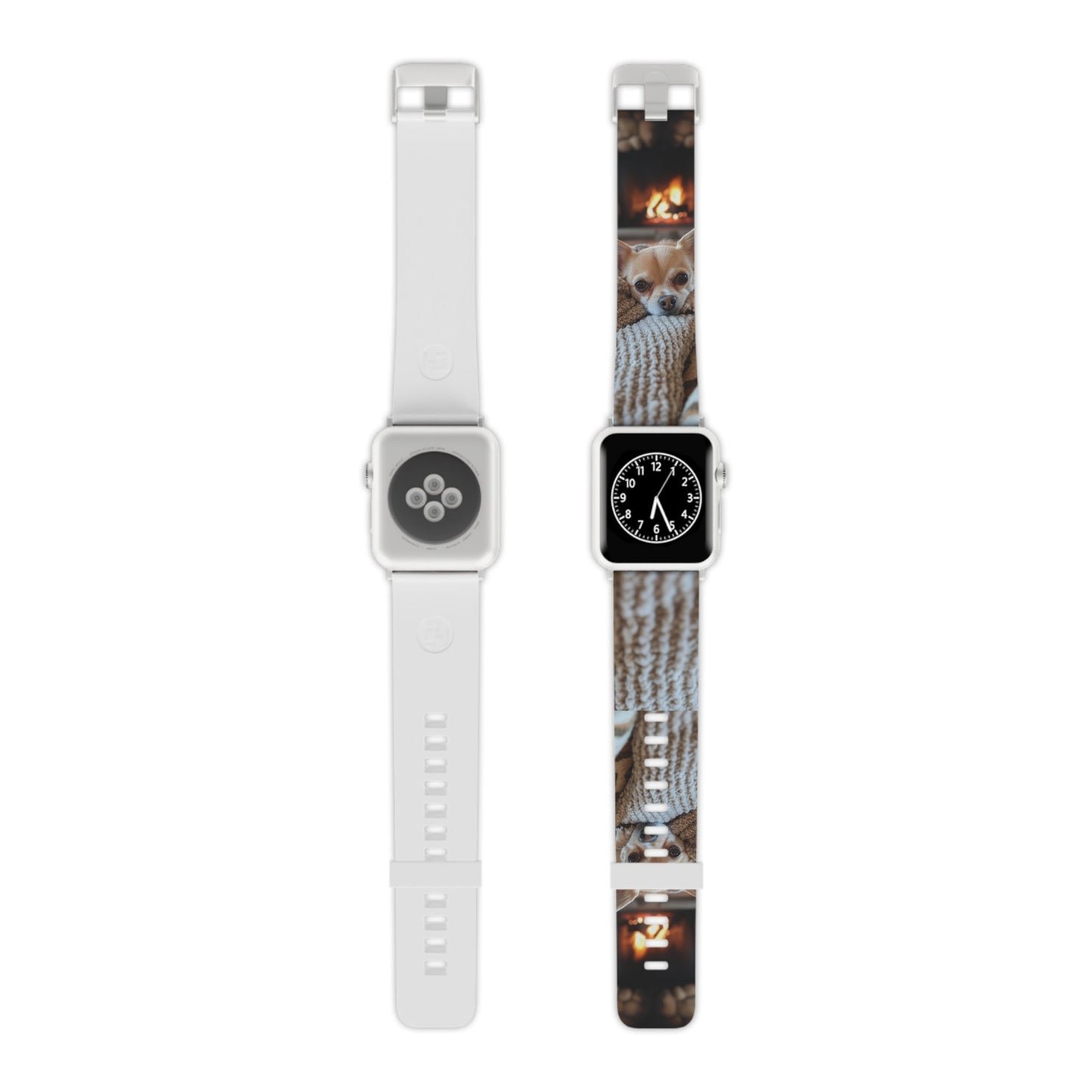 Relaxing Chihuahua by Fireplace Apple Watch Band - BOGO Cases