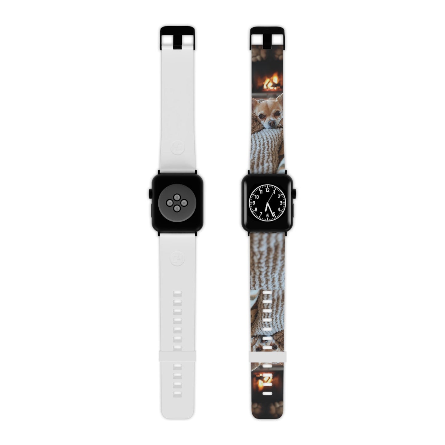 Relaxing Chihuahua by Fireplace Apple Watch Band - BOGO Cases