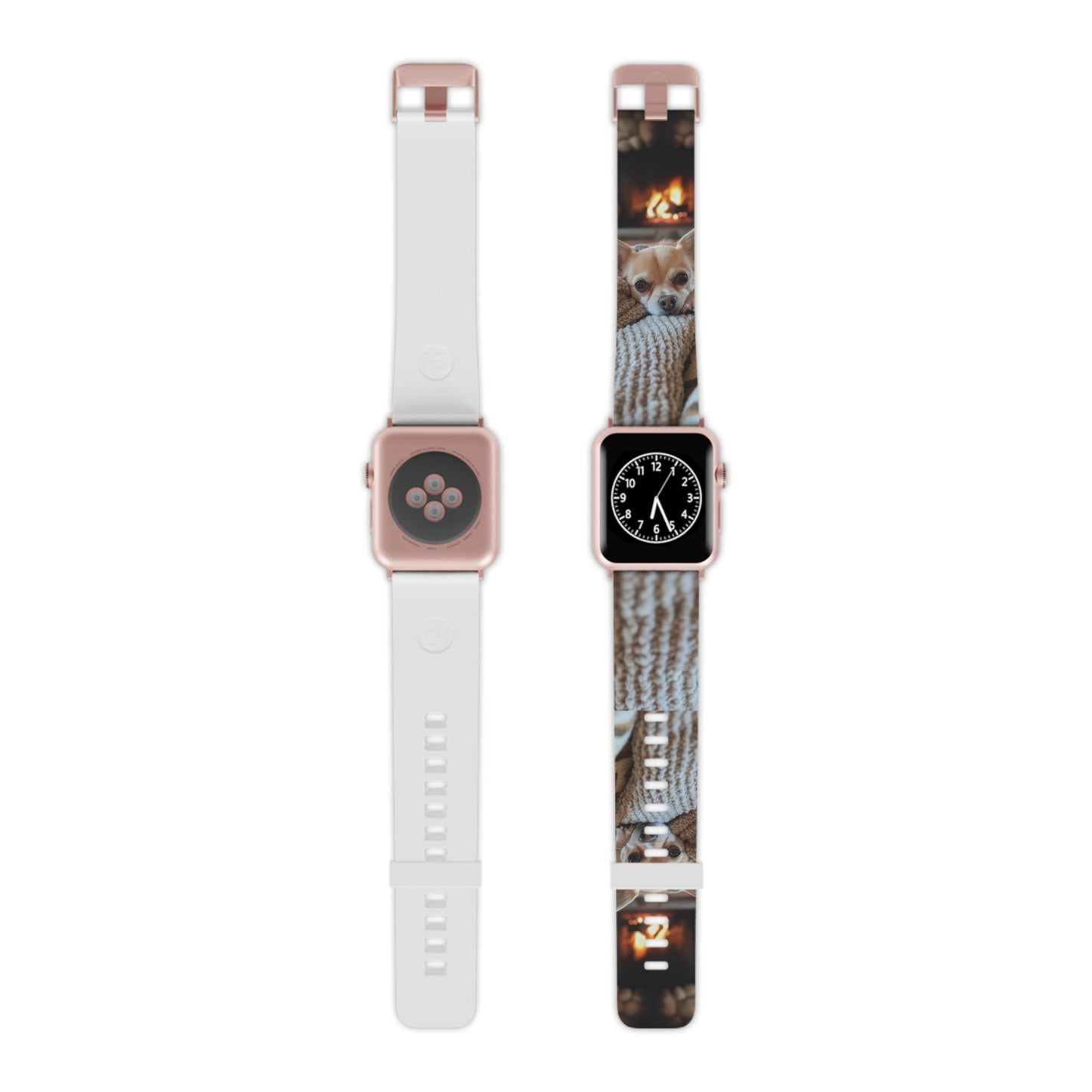 Relaxing Chihuahua by Fireplace Apple Watch Band - BOGO Cases
