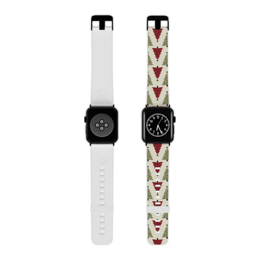 Retro Christmas Trees Pattern Apple Watch Band - BOGO Cases