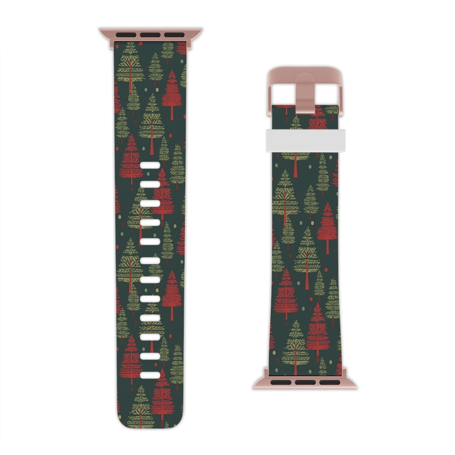 Retro Christmas Trees Pattern Apple Watch Band - BOGO Cases