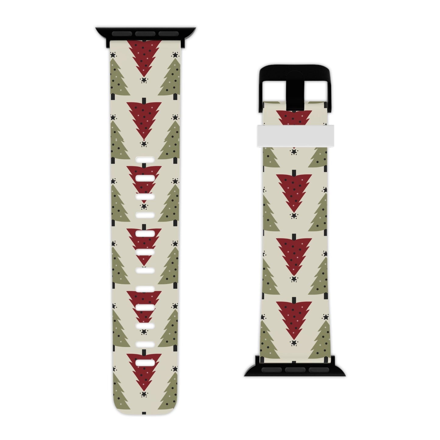 Retro Christmas Trees Pattern Apple Watch Band - BOGO Cases
