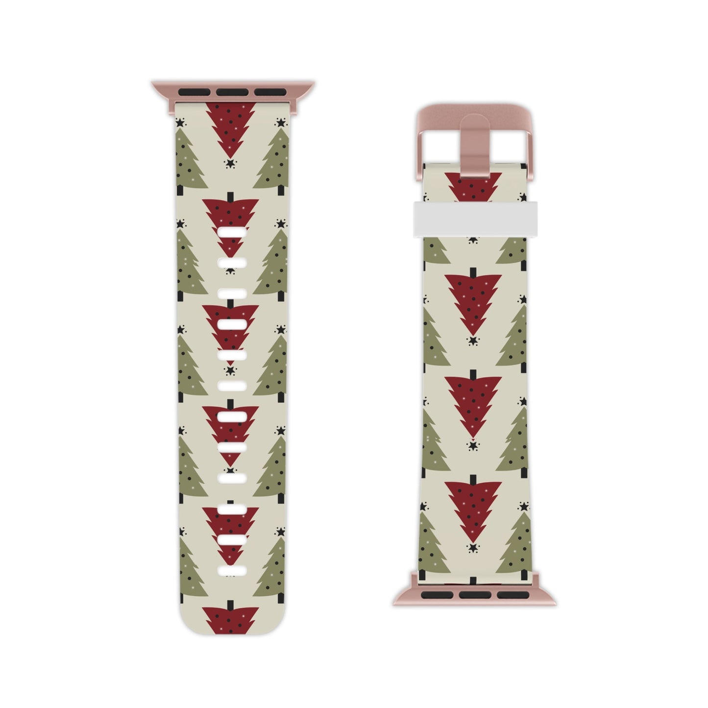 Retro Christmas Trees Pattern Apple Watch Band - BOGO Cases