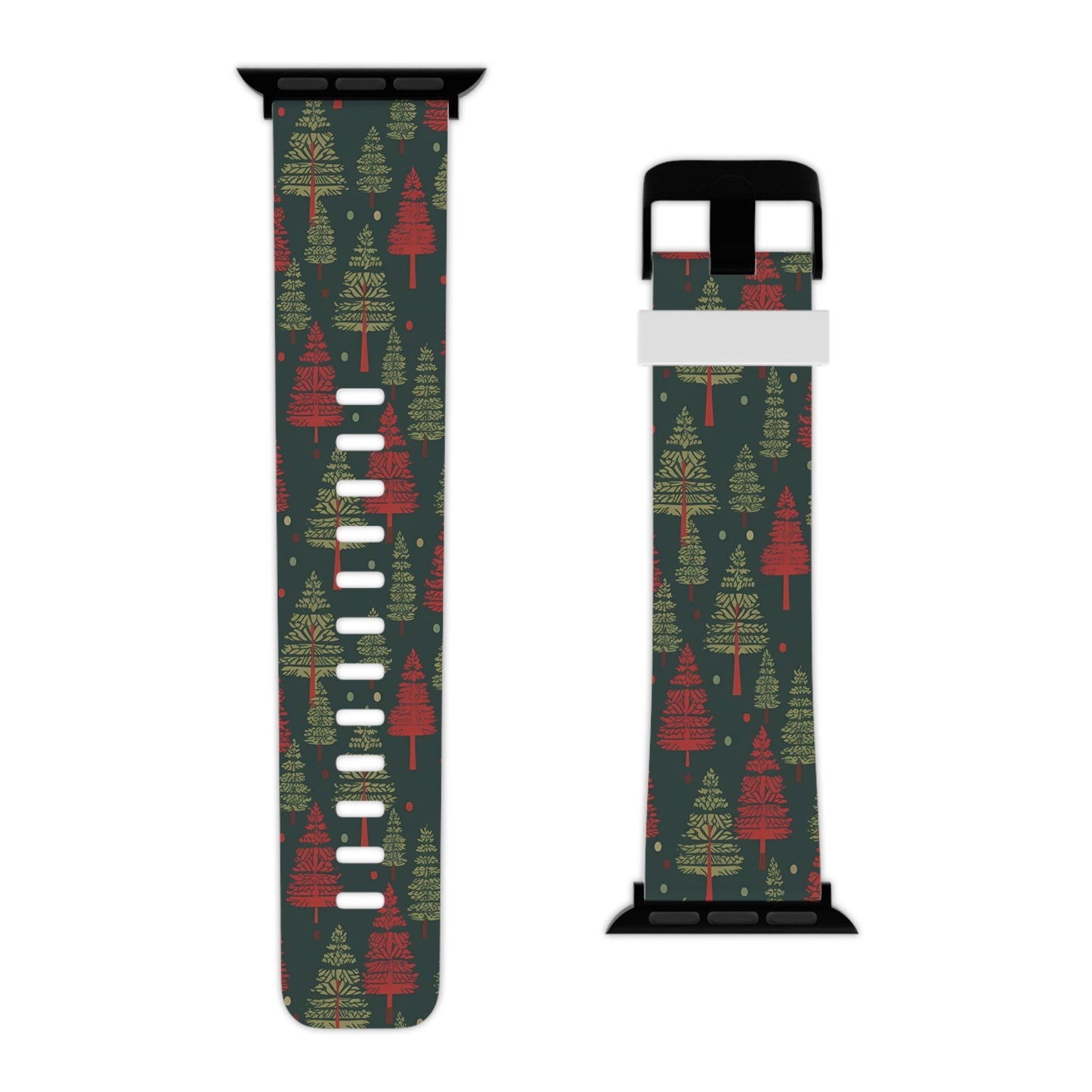 Retro Christmas Trees Pattern Apple Watch Band - BOGO Cases