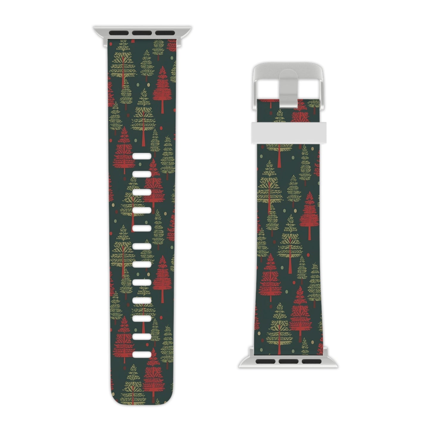 Retro Christmas Trees Pattern Apple Watch Band - BOGO Cases