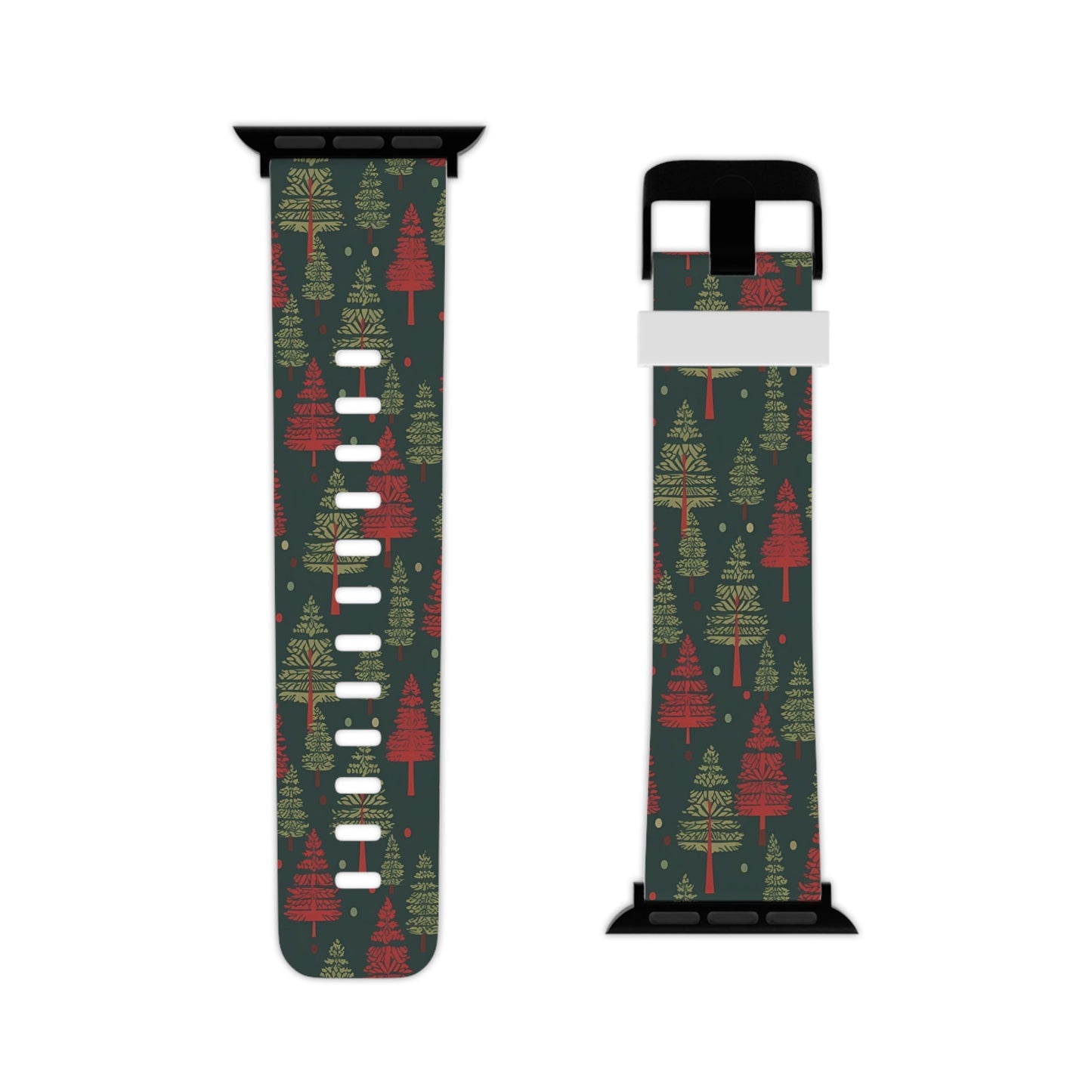 Retro Christmas Trees Pattern Apple Watch Band - BOGO Cases