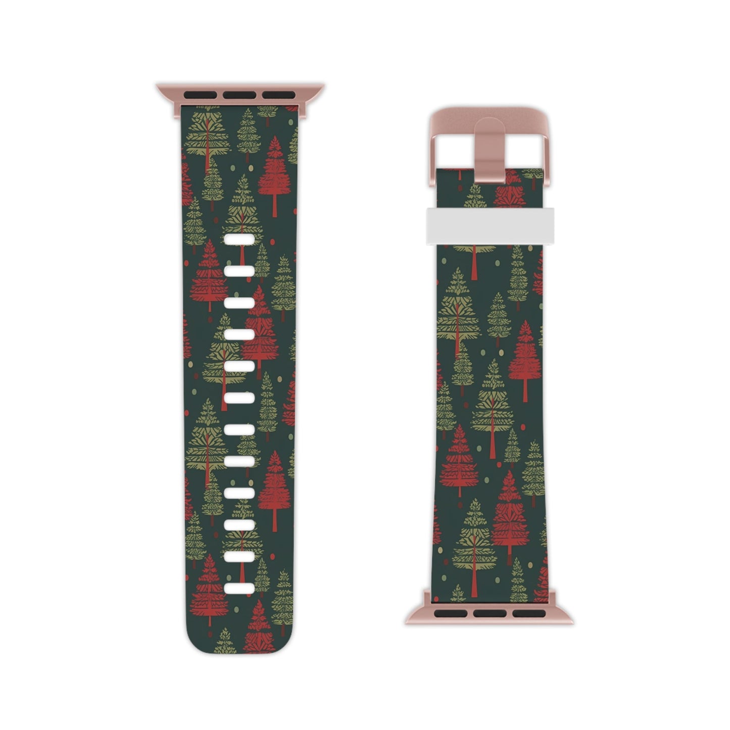 Retro Christmas Trees Pattern Apple Watch Band - BOGO Cases