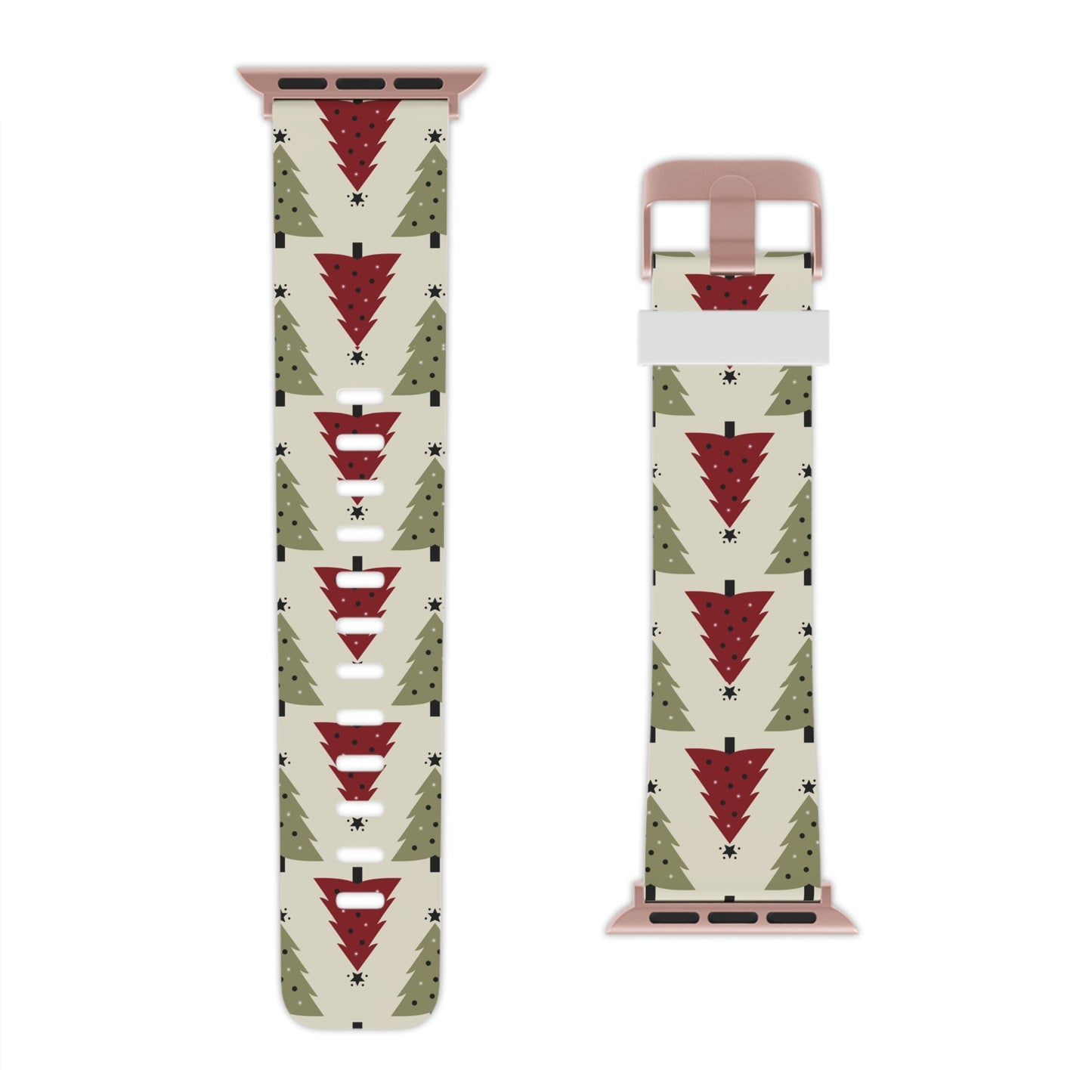 Retro Christmas Trees Pattern Apple Watch Band - BOGO Cases