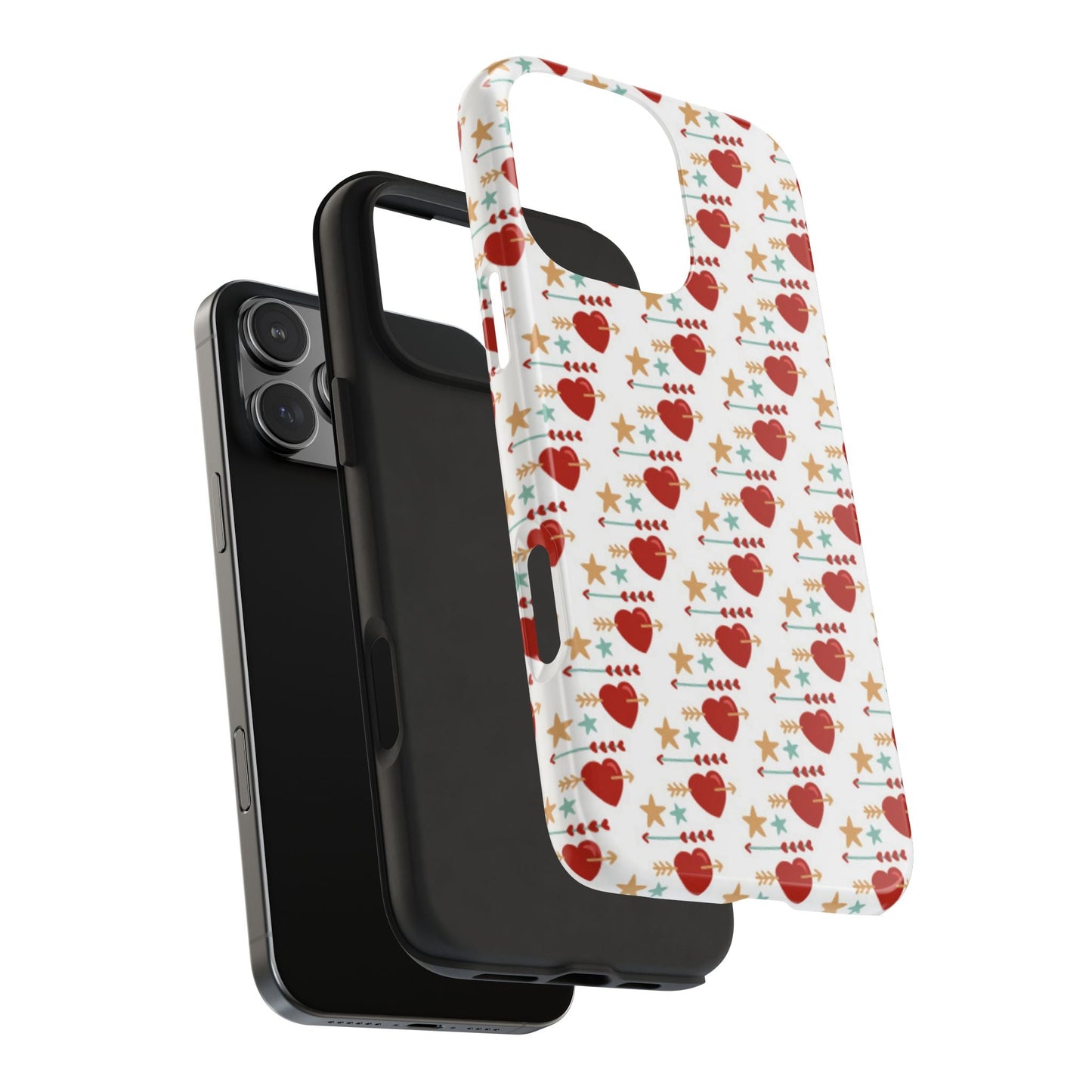 Retro Hearts and Stars - iPhone Series Case - BOGO Cases