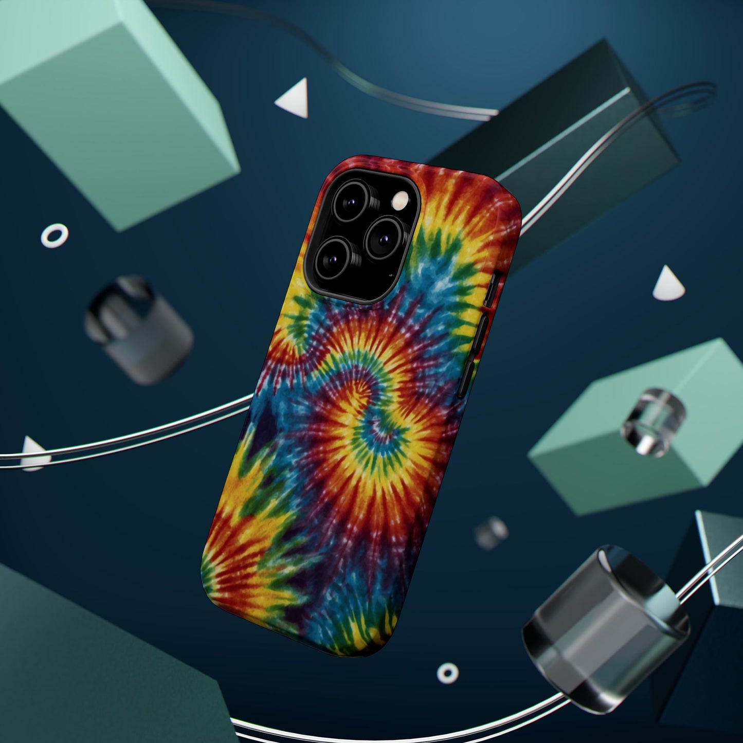 Retro Rainbow Tie - Dye MagSafe Case – Swirl Design - BOGO Cases