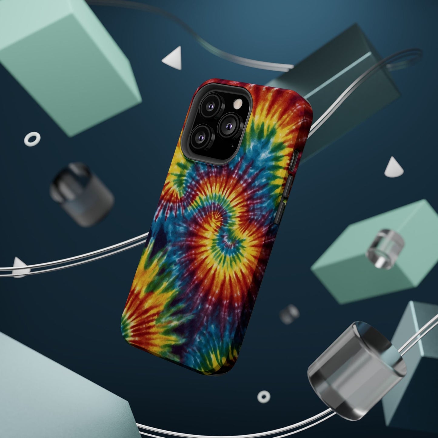 Retro Rainbow Tie - Dye MagSafe Case – Swirl Design - BOGO Cases