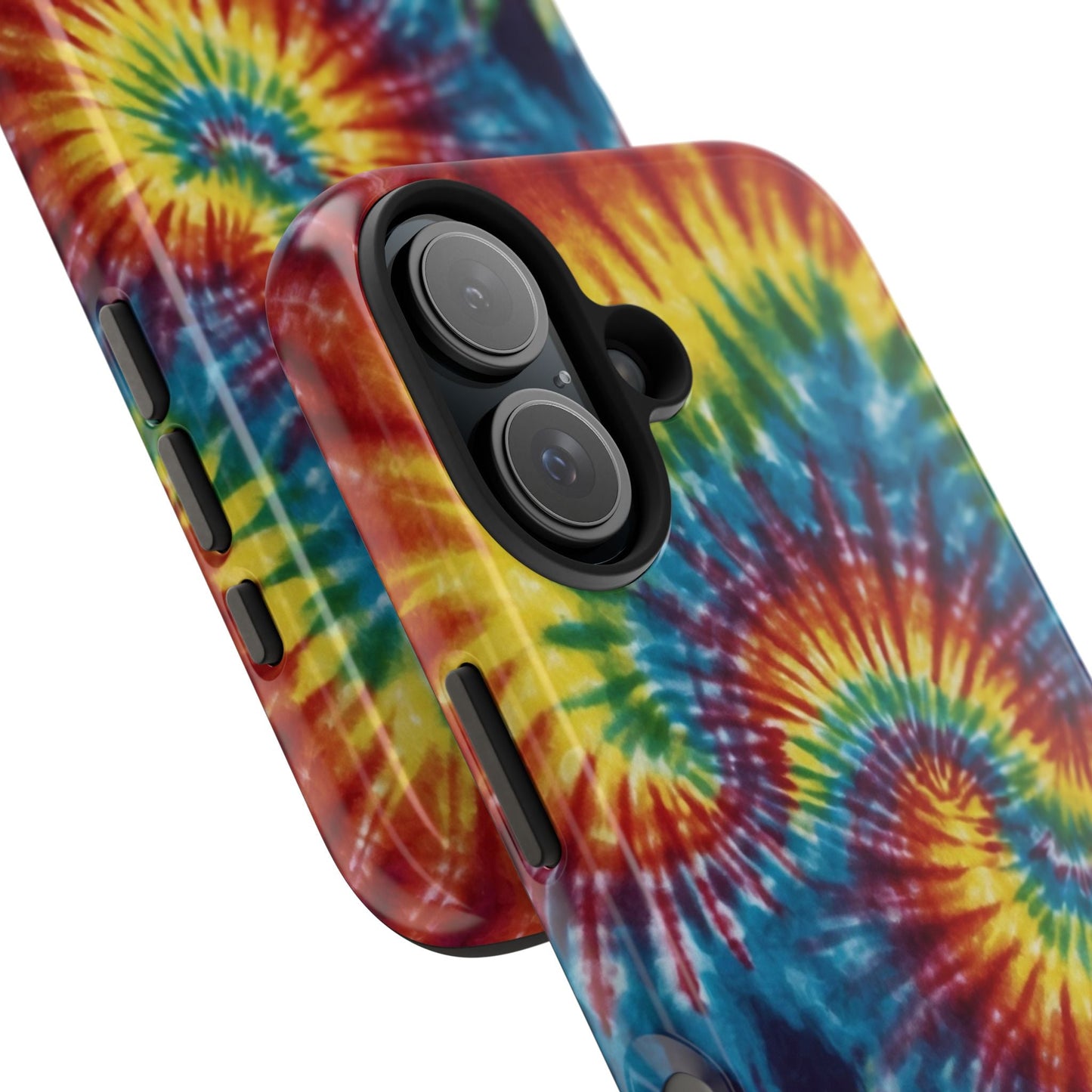 Retro Tie - Dye Swirl iPhone Case – Rainbow Spiral Design - BOGO Cases