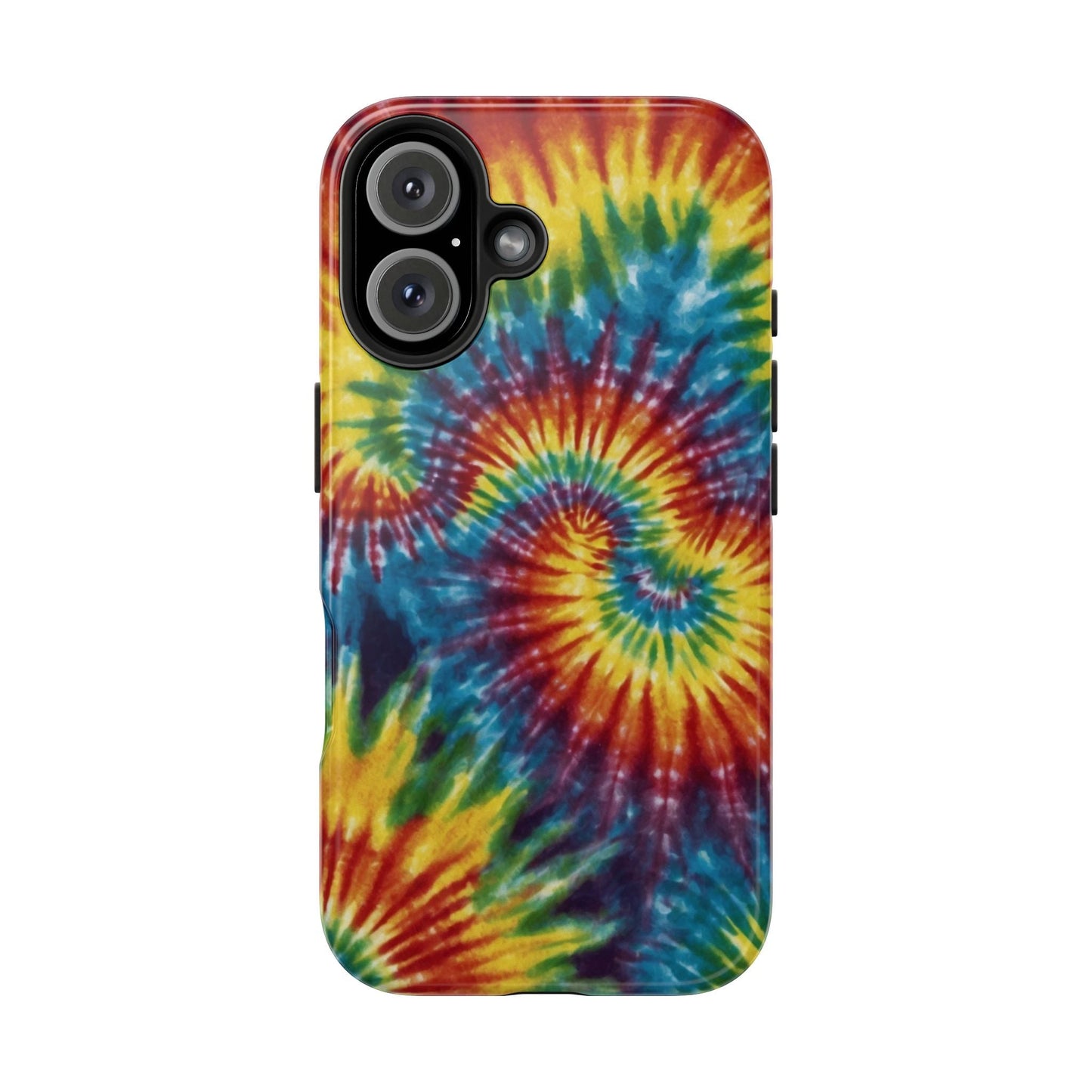 Retro Tie - Dye Swirl iPhone Case – Rainbow Spiral Design - BOGO Cases