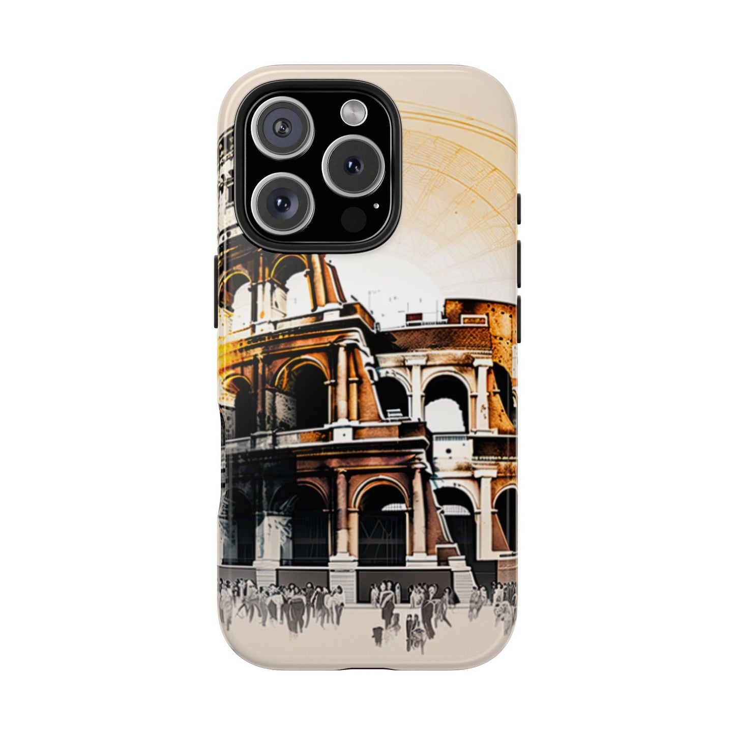 Rome Colosseum iPhone Case - Vintage Illustration Style with Italian Landmark Design - BOGO Cases
