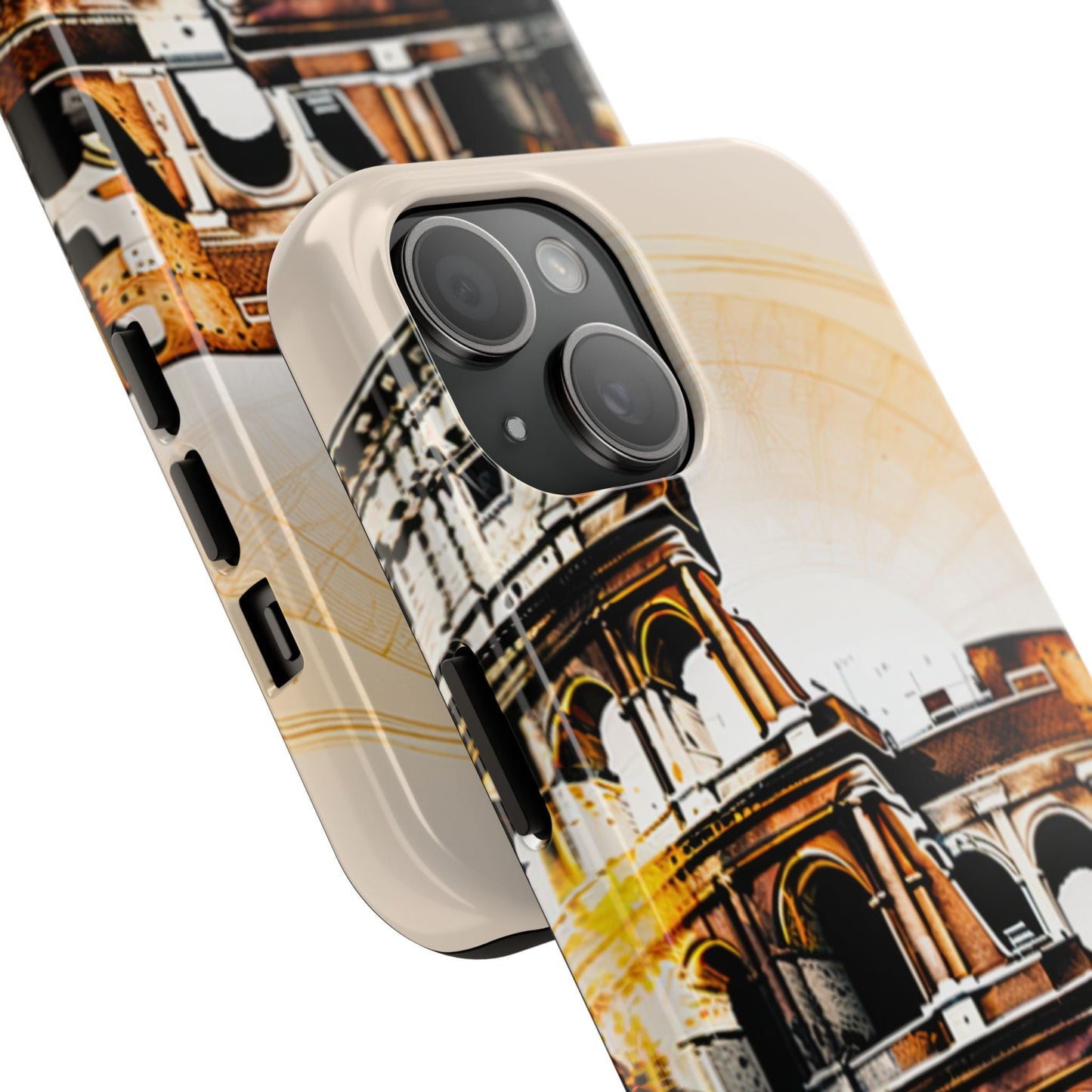 Rome Colosseum iPhone Case - Vintage Illustration Style with Italian Landmark Design - BOGO Cases