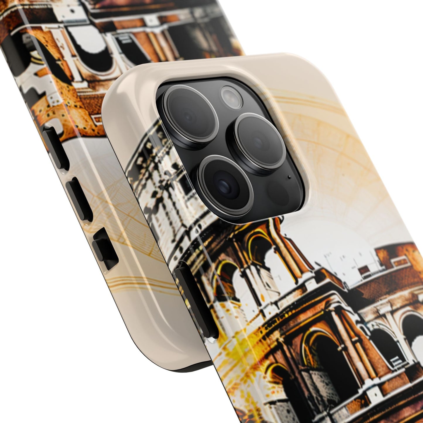 Rome Colosseum iPhone Case - Vintage Illustration Style with Italian Landmark Design - BOGO Cases