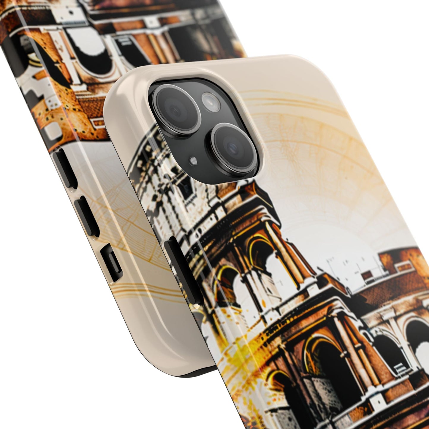 Rome Colosseum iPhone Case - Vintage Illustration Style with Italian Landmark Design - BOGO Cases