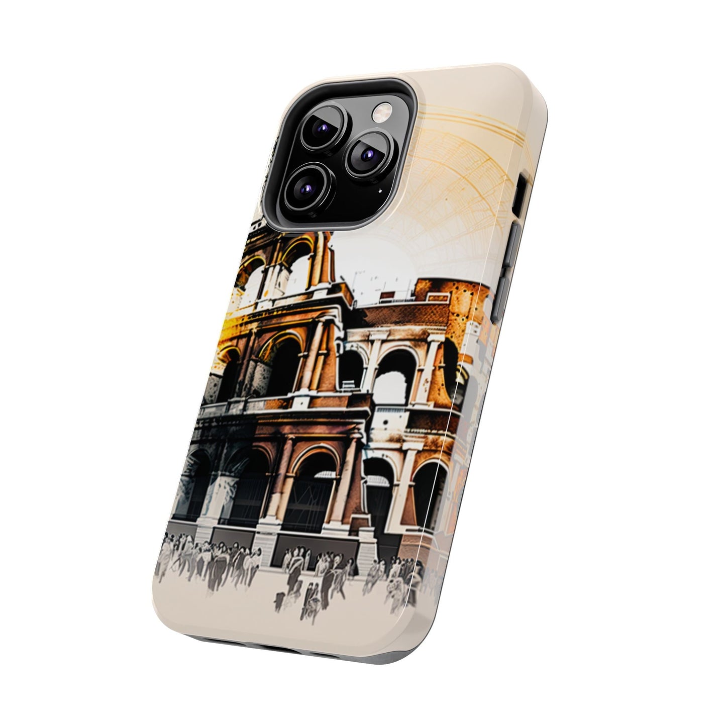 Rome Colosseum iPhone Case - Vintage Illustration Style with Italian Landmark Design - BOGO Cases
