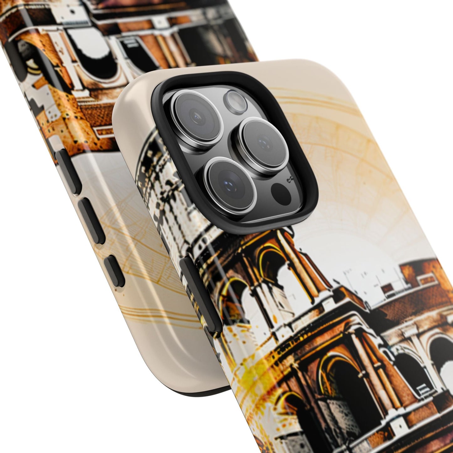 Rome Colosseum iPhone Case - Vintage Illustration Style with Italian Landmark Design - BOGO Cases