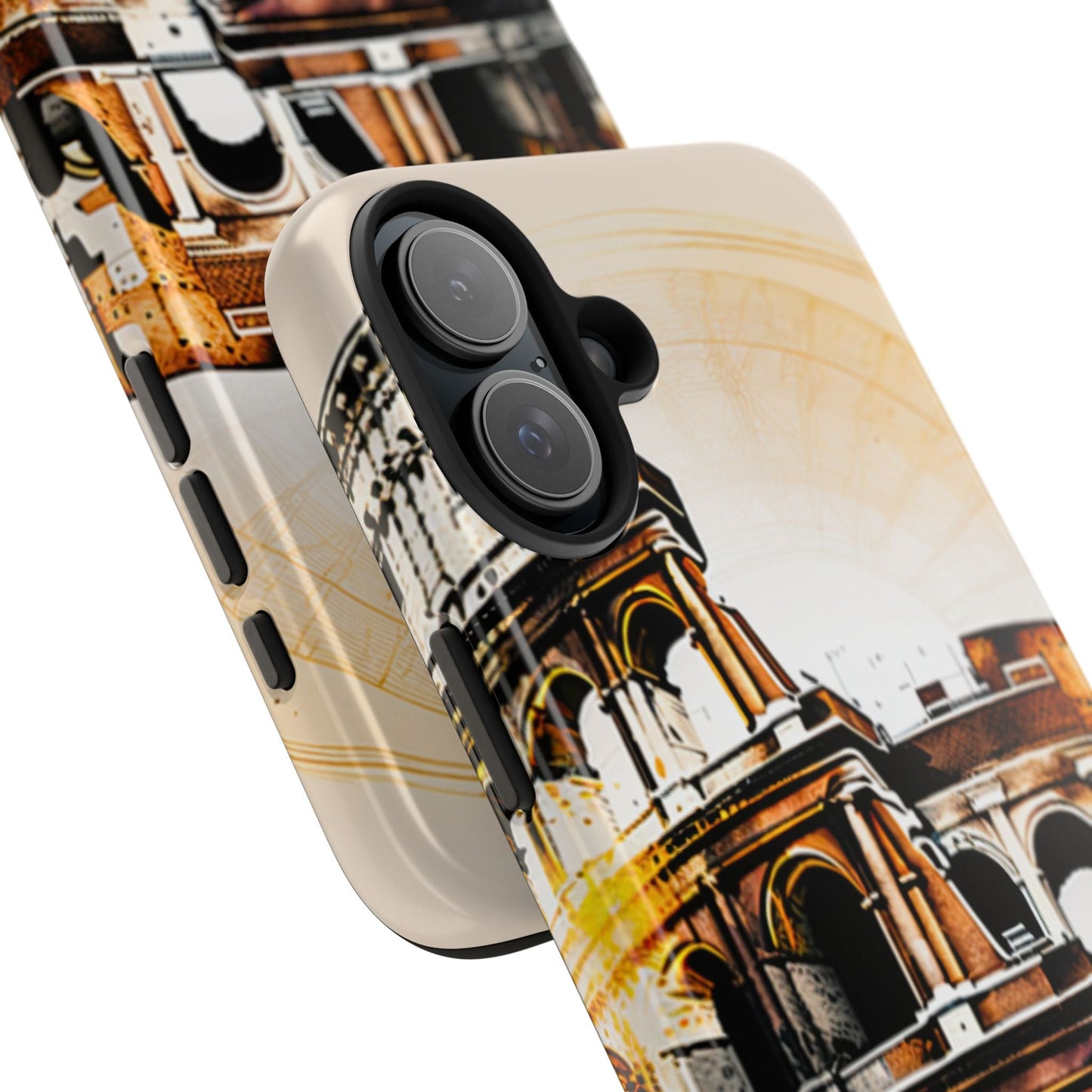 Rome Colosseum iPhone Case - Vintage Illustration Style with Italian Landmark Design - BOGO Cases