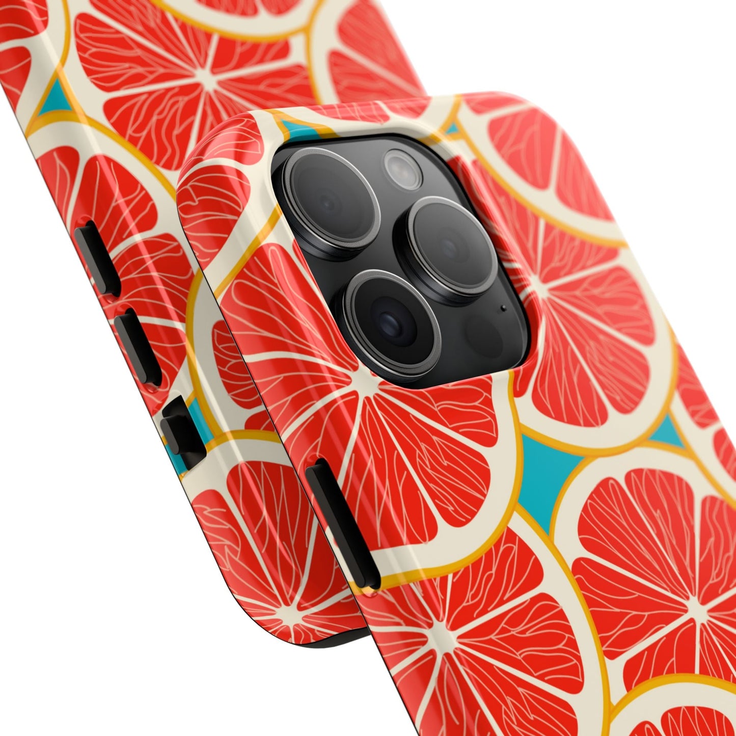 Ruby Grapefruit Pop Tough iPhone Case – Vibrant Citrus Design, Shock - Resistant Protection - BOGO Cases