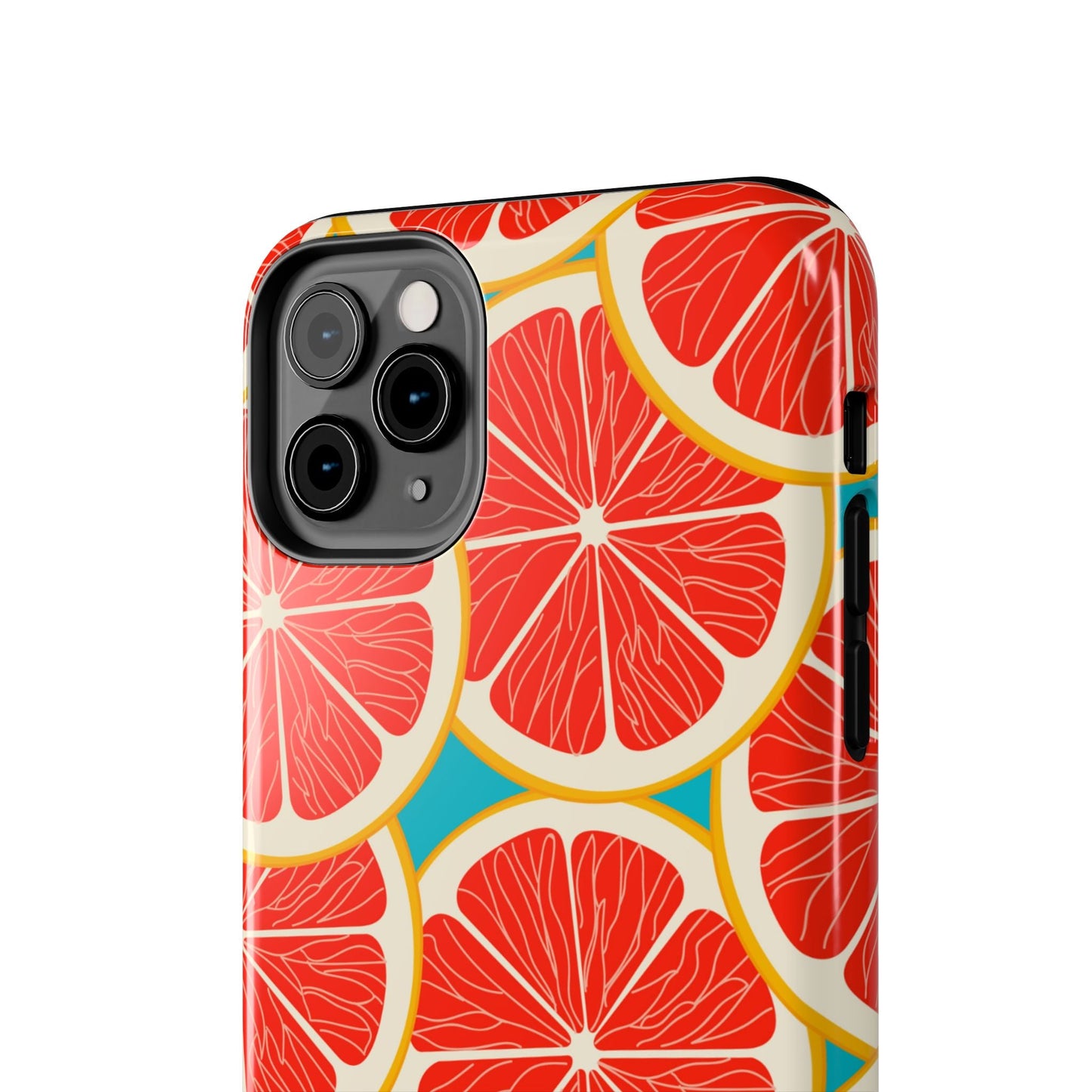 Ruby Grapefruit Pop Tough iPhone Case – Vibrant Citrus Design, Shock - Resistant Protection - BOGO Cases