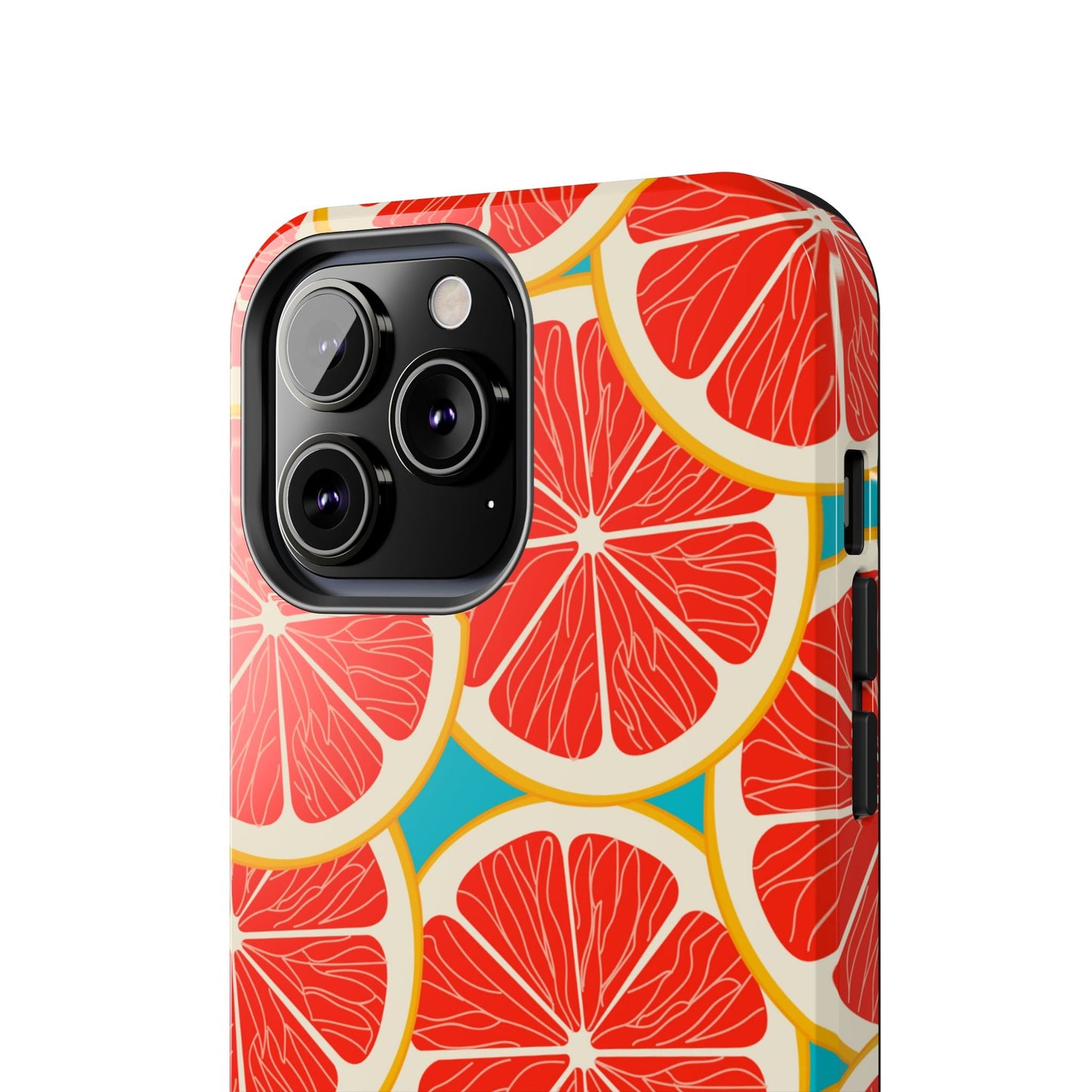 Ruby Grapefruit Pop Tough iPhone Case – Vibrant Citrus Design, Shock - Resistant Protection - BOGO Cases