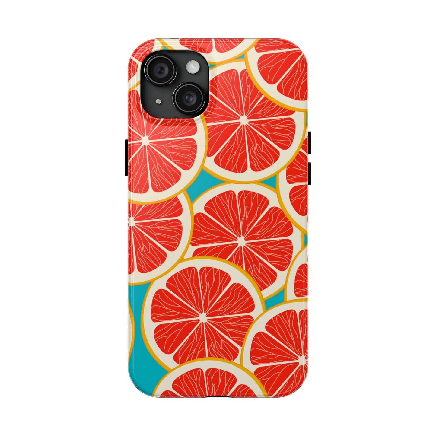 Ruby Grapefruit Pop Tough iPhone Case – Vibrant Citrus Design, Shock - Resistant Protection - BOGO Cases