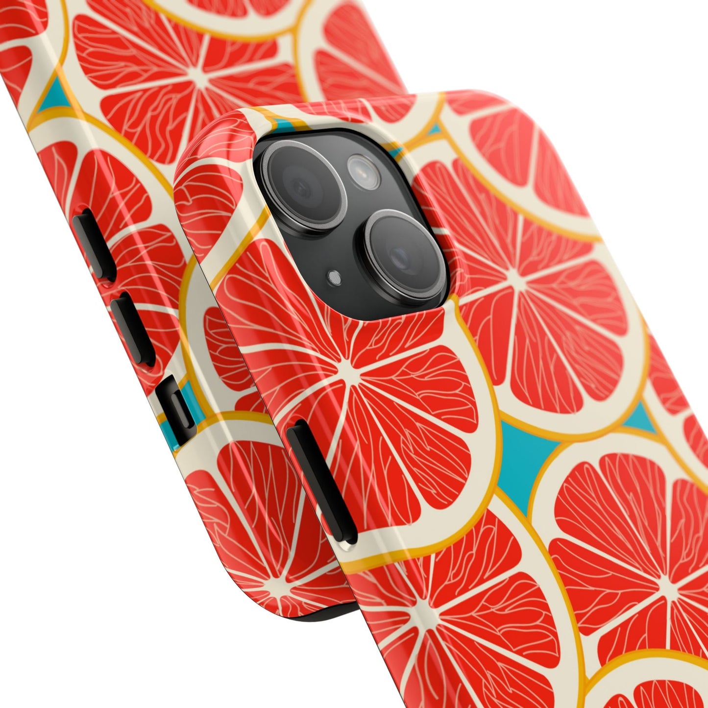 Ruby Grapefruit Pop Tough iPhone Case – Vibrant Citrus Design, Shock - Resistant Protection - BOGO Cases