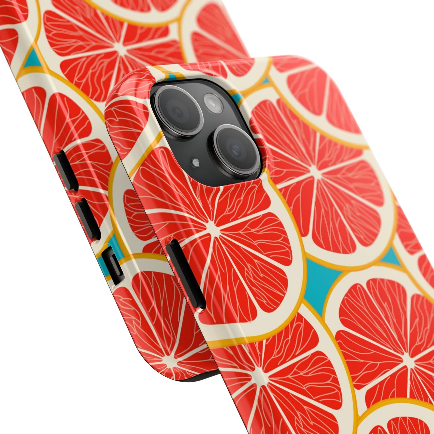 Ruby Grapefruit Pop Tough iPhone Case – Vibrant Citrus Design, Shock - Resistant Protection - BOGO Cases