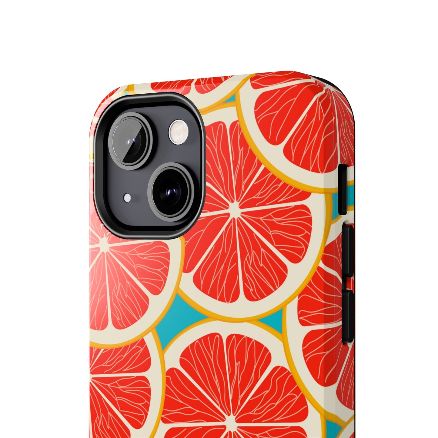 Ruby Grapefruit Pop Tough iPhone Case – Vibrant Citrus Design, Shock - Resistant Protection - BOGO Cases