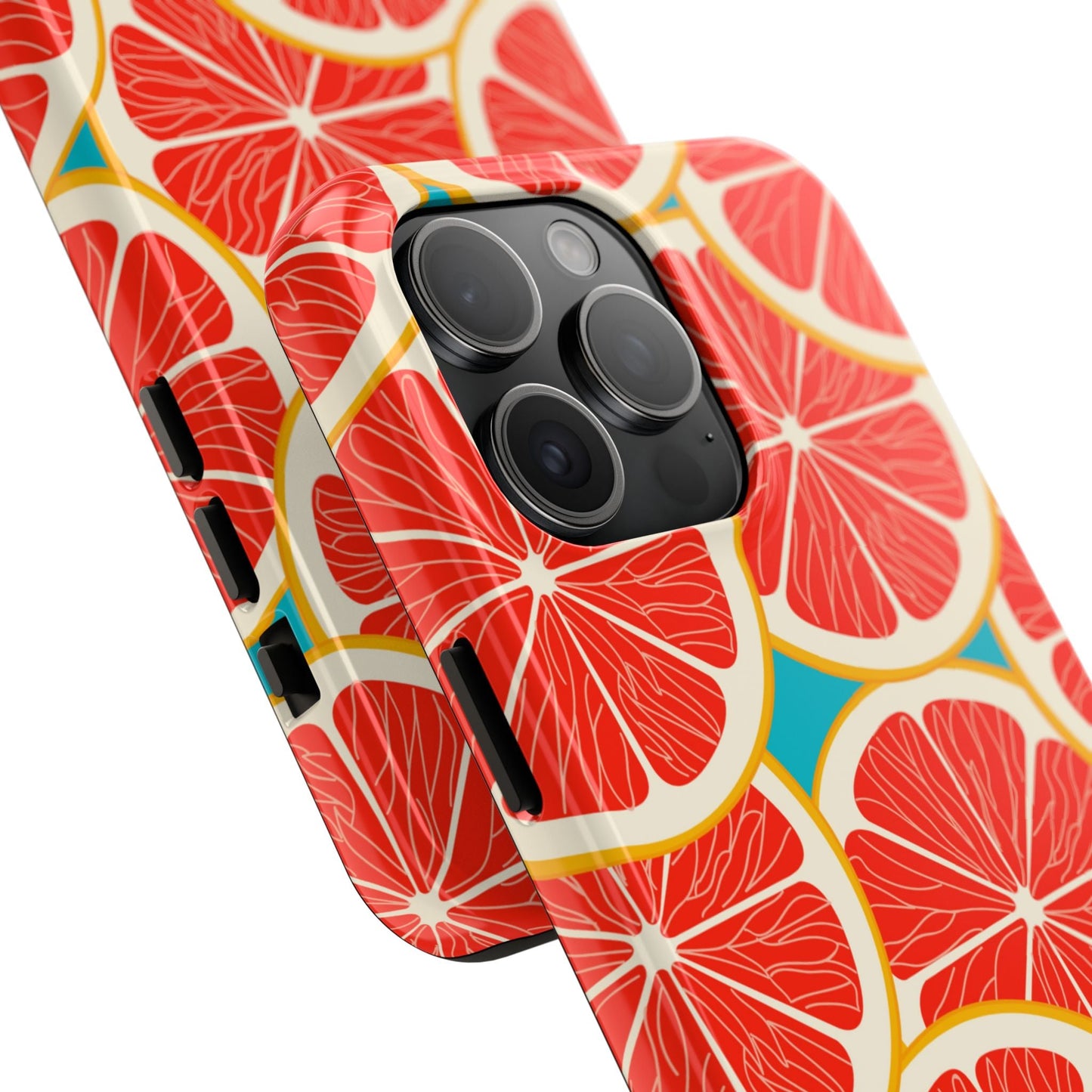 Ruby Grapefruit Pop Tough iPhone Case – Vibrant Citrus Design, Shock - Resistant Protection - BOGO Cases