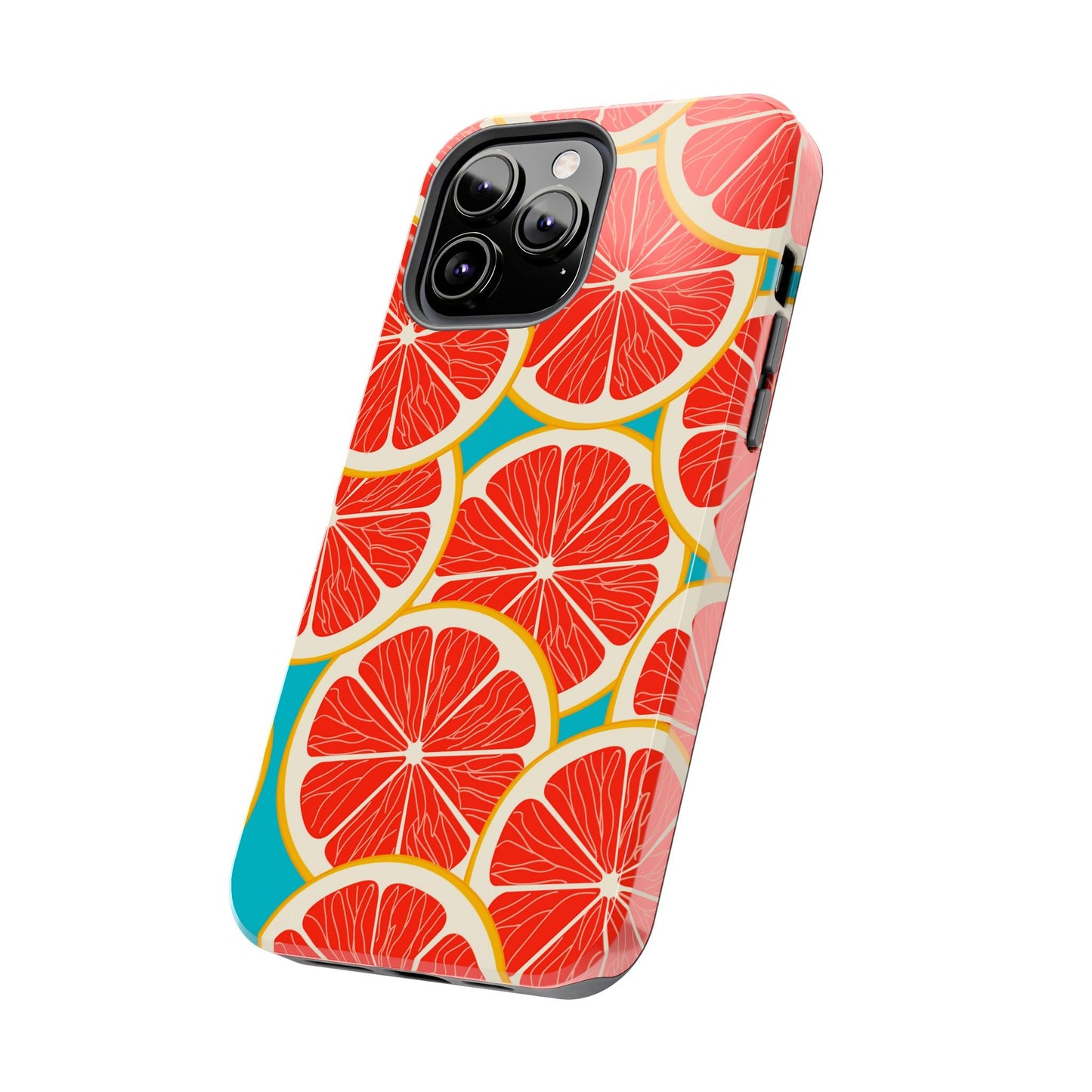 Ruby Grapefruit Pop Tough iPhone Case – Vibrant Citrus Design, Shock - Resistant Protection - BOGO Cases