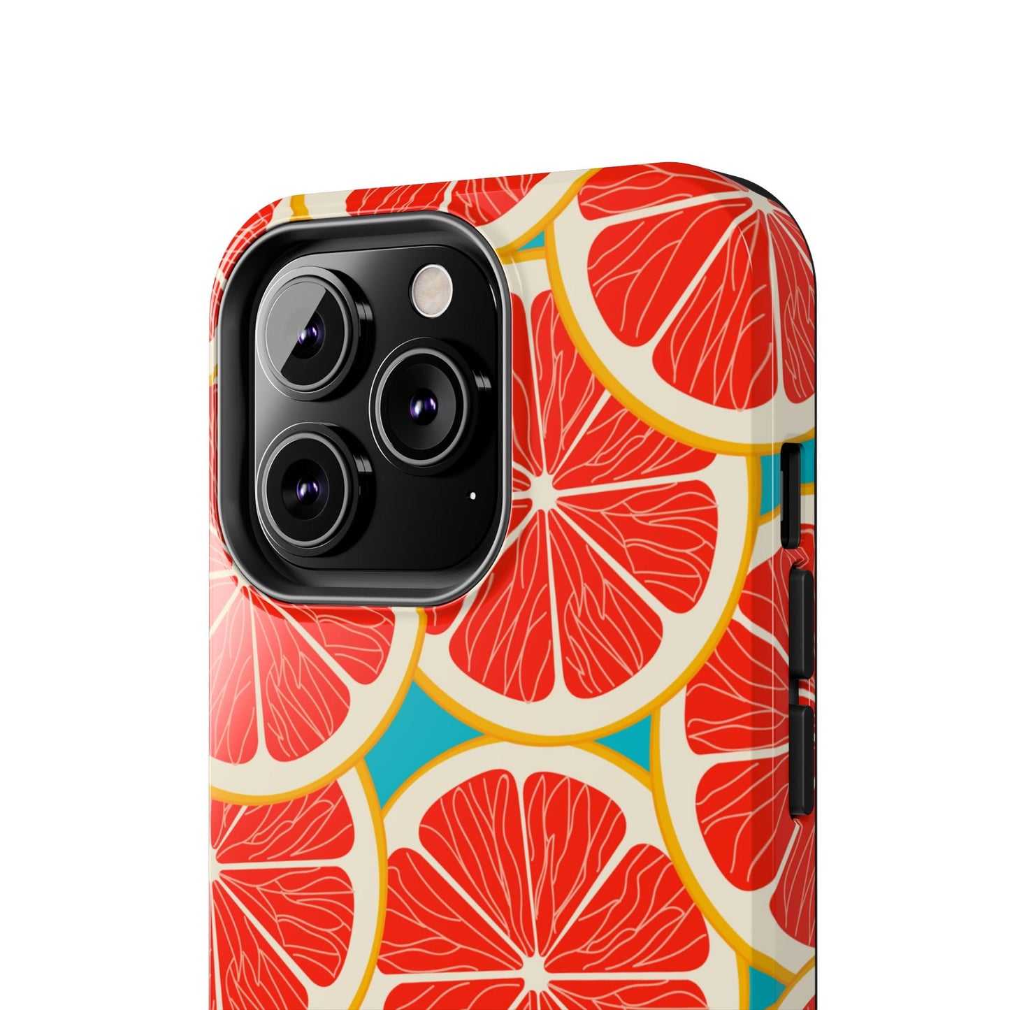 Ruby Grapefruit Pop Tough iPhone Case – Vibrant Citrus Design, Shock - Resistant Protection - BOGO Cases