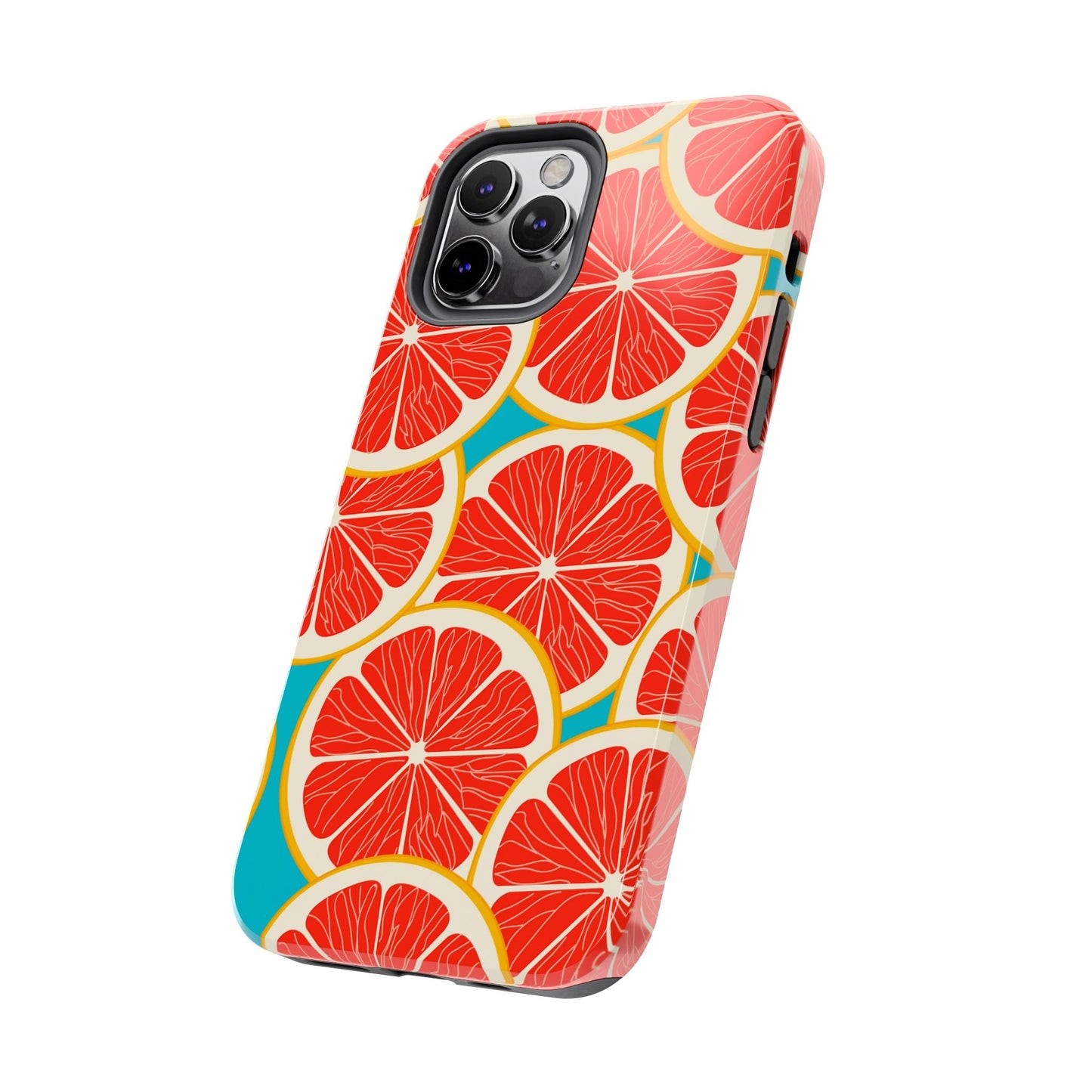 Ruby Grapefruit Pop Tough iPhone Case – Vibrant Citrus Design, Shock - Resistant Protection - BOGO Cases