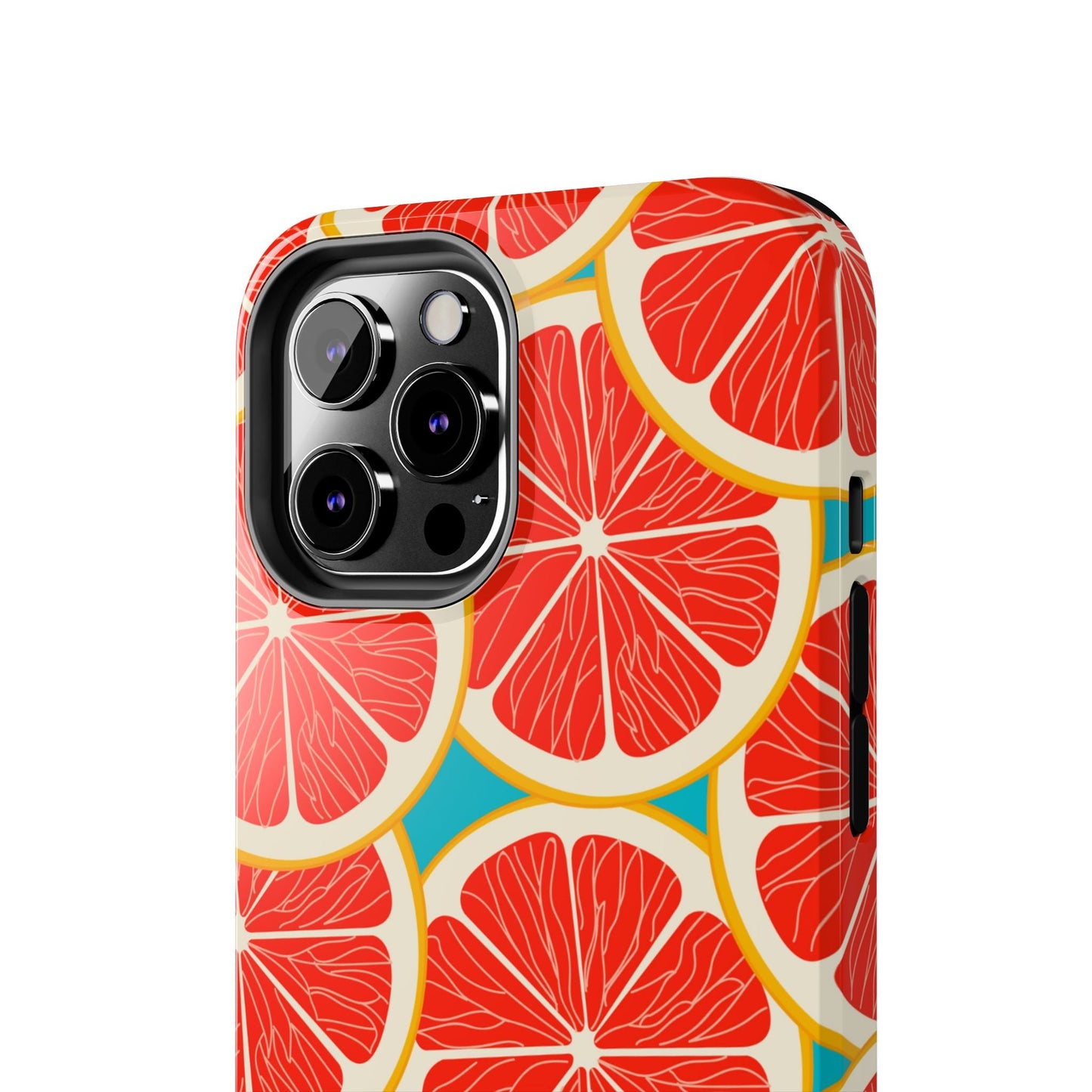 Ruby Grapefruit Pop Tough iPhone Case – Vibrant Citrus Design, Shock - Resistant Protection - BOGO Cases