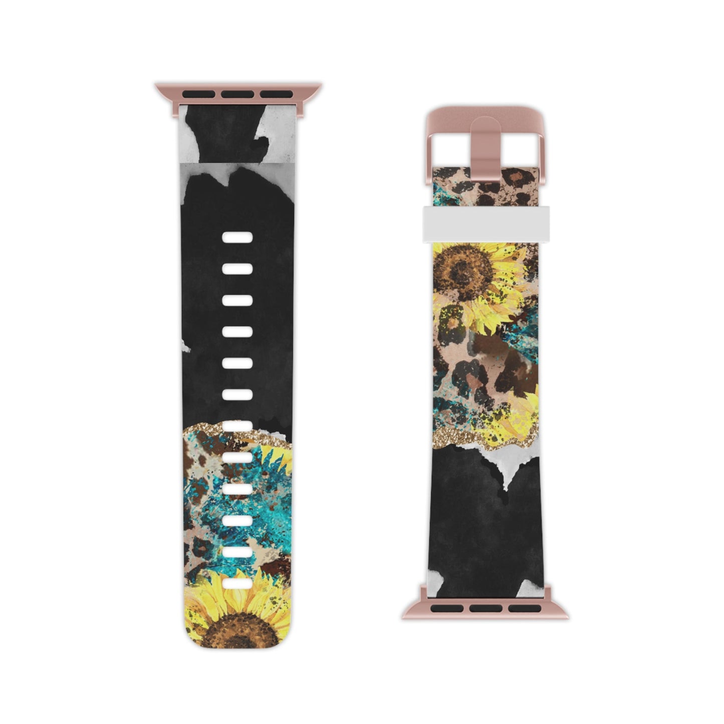 Rustic Sunflower Leopard Glam  Apple Watch Band - BOGO Cases