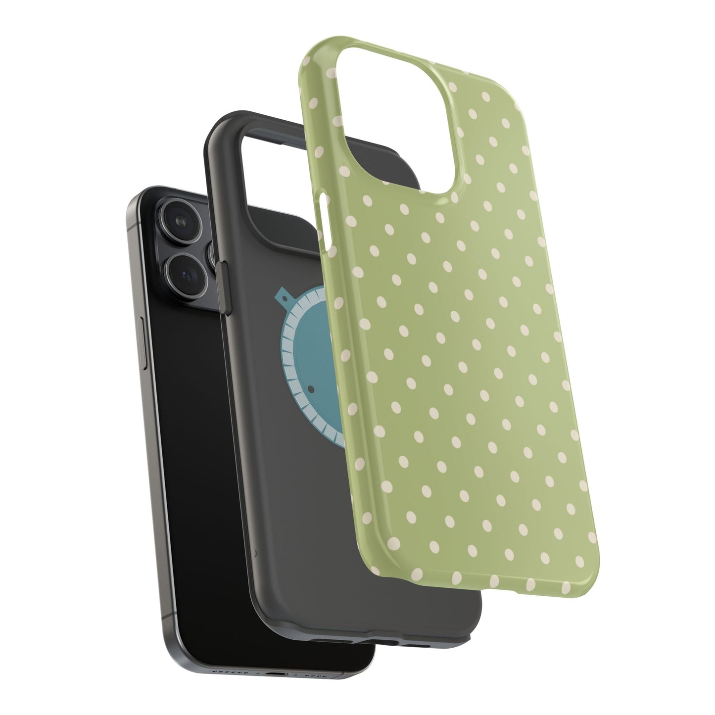 Sage Green Polka Dots – MagSafe iPhone Case - BOGO Cases