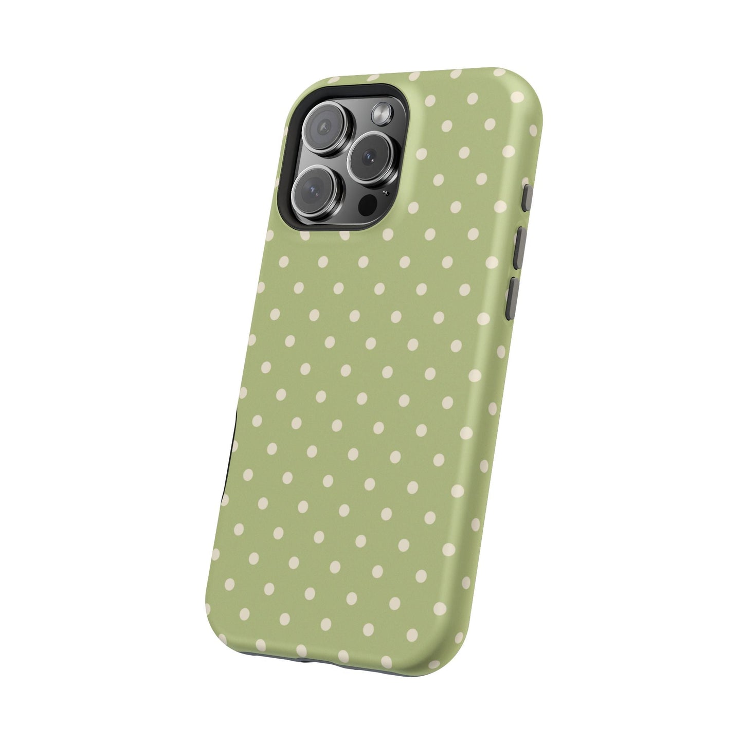 Sage Green Polka Dots – MagSafe iPhone Case - BOGO Cases