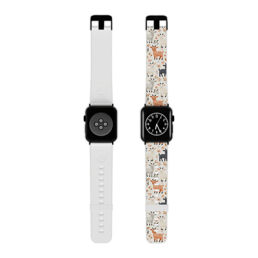 Smiley Goats & Dried Flowers Apple Watch Band - BOGO Cases