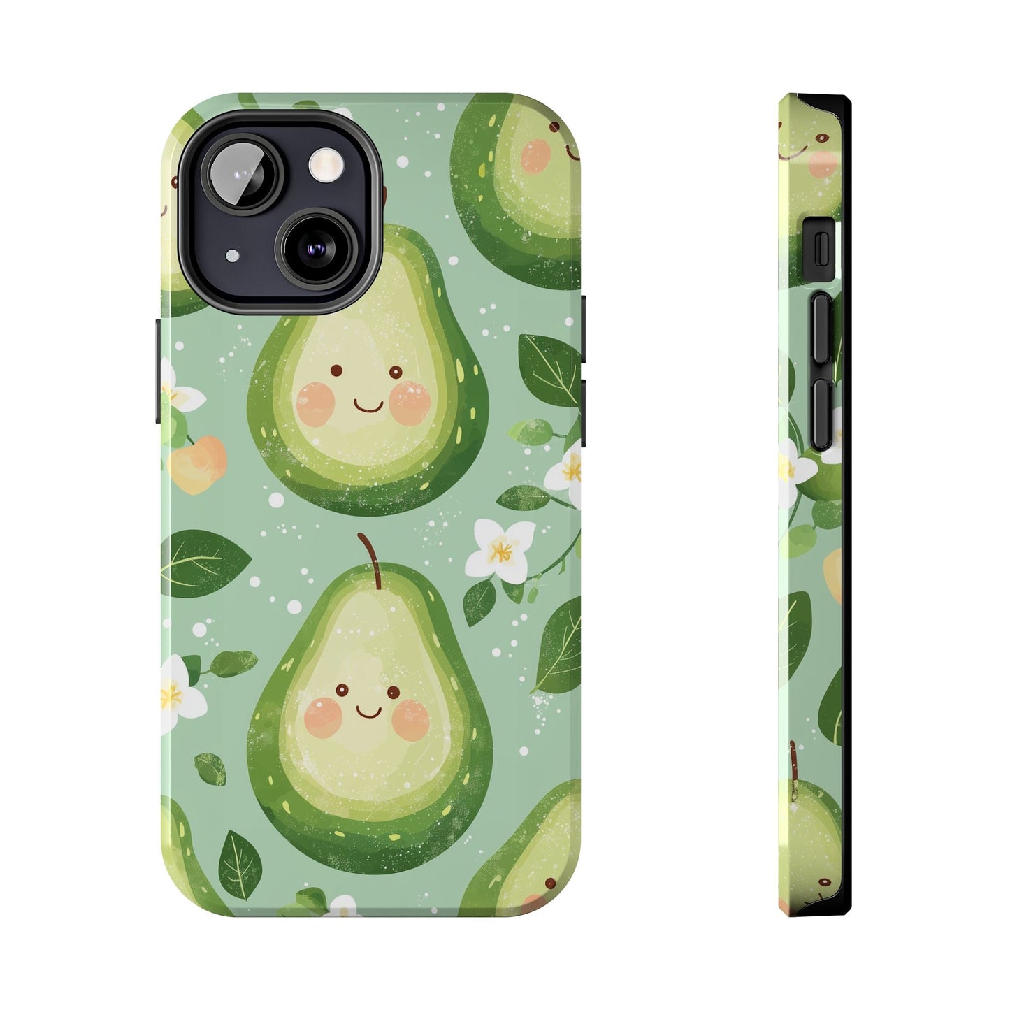 Smiling Avocados Tough iPhone Case – Cute Avocado Design, Dual - Layer Protection - BOGO Cases
