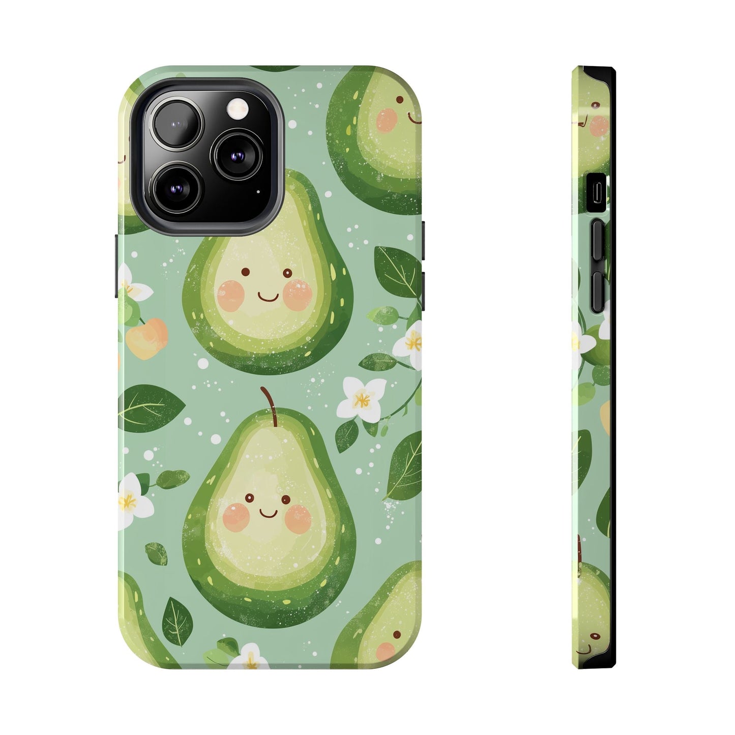 Smiling Avocados Tough iPhone Case – Cute Avocado Design, Dual - Layer Protection - BOGO Cases