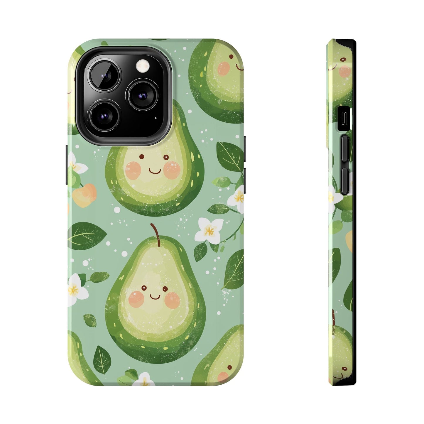 Smiling Avocados Tough iPhone Case – Cute Avocado Design, Dual - Layer Protection - BOGO Cases