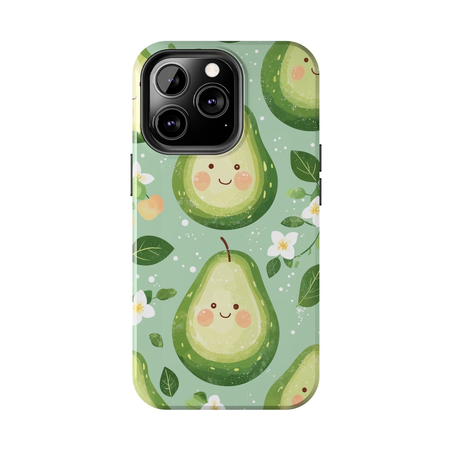 Smiling Avocados Tough iPhone Case – Cute Avocado Design, Dual - Layer Protection - BOGO Cases