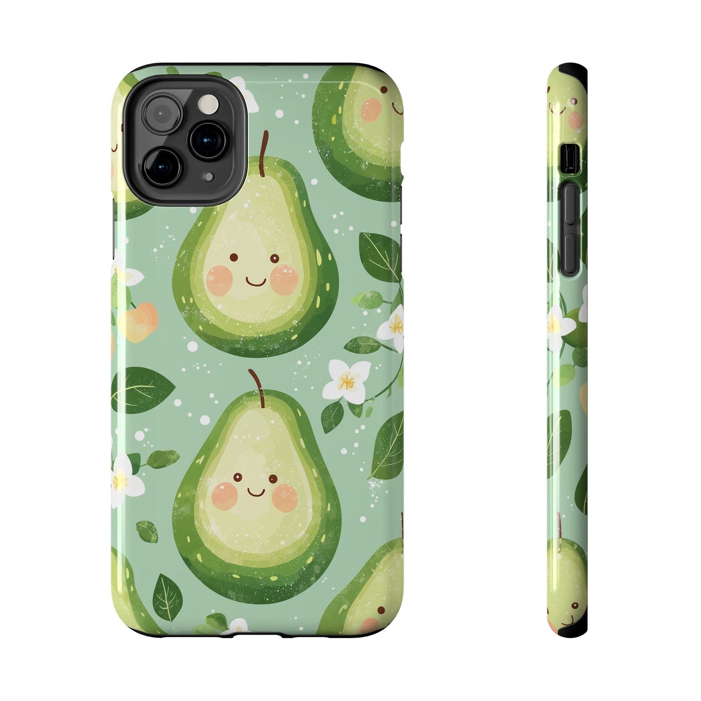 Smiling Avocados Tough iPhone Case – Cute Avocado Design, Dual - Layer Protection - BOGO Cases