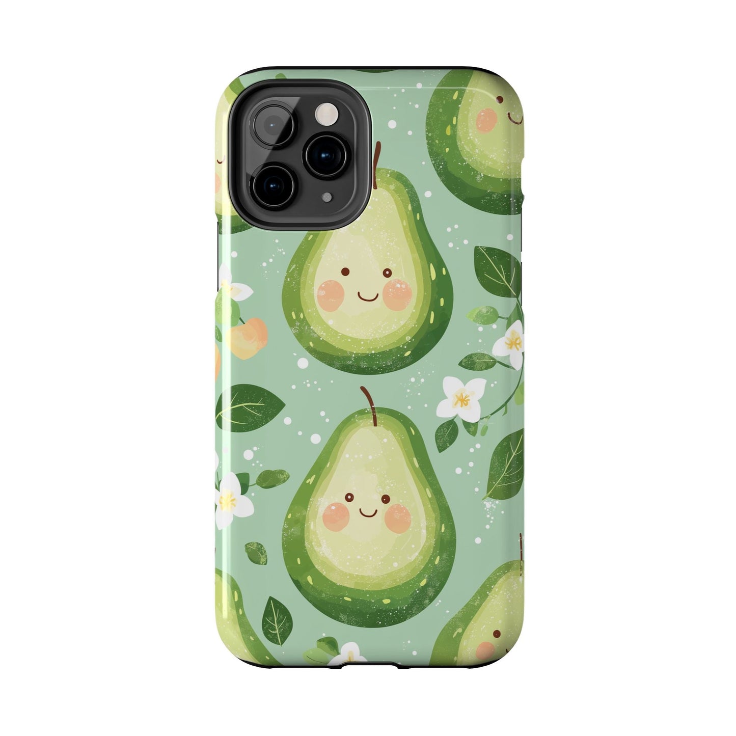 Smiling Avocados Tough iPhone Case – Cute Avocado Design, Dual - Layer Protection - BOGO Cases