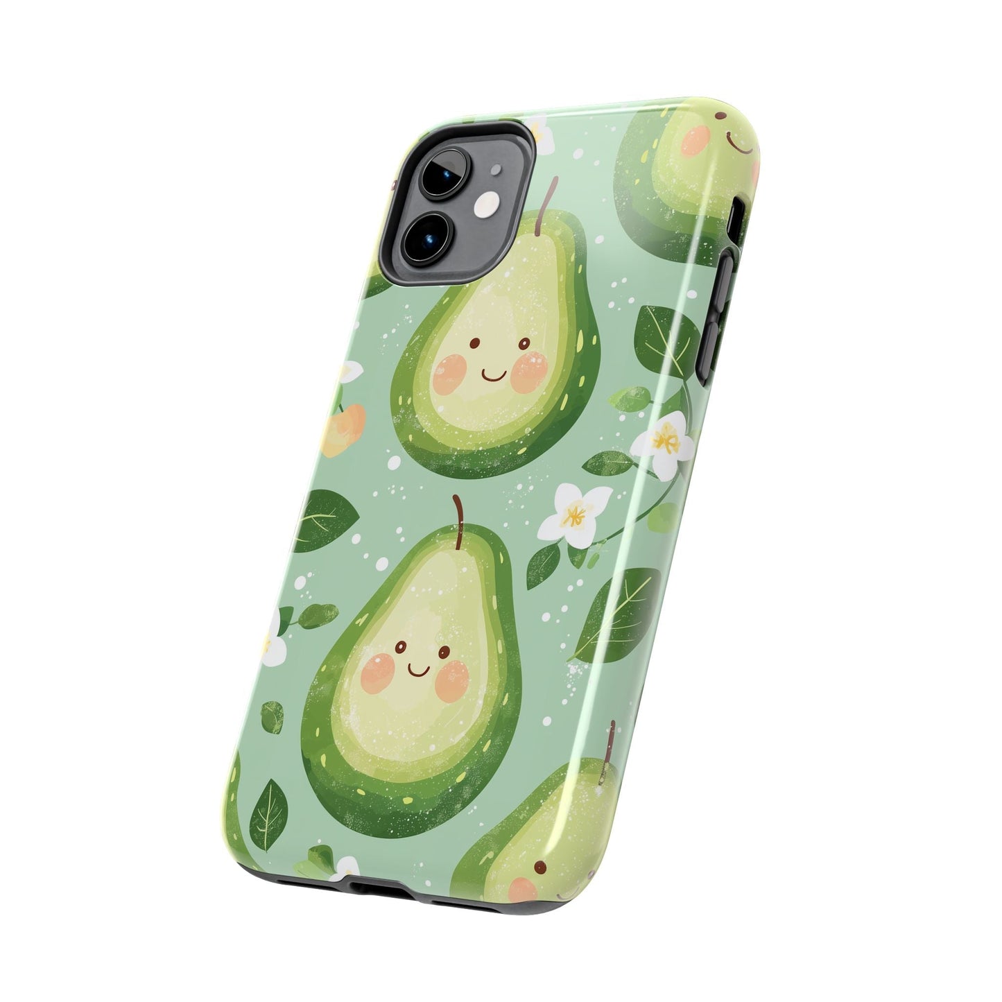 Smiling Avocados Tough iPhone Case – Cute Avocado Design, Dual - Layer Protection - BOGO Cases